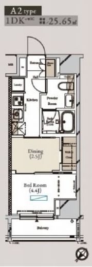 アーバンコア月島　1202号室　間取り
