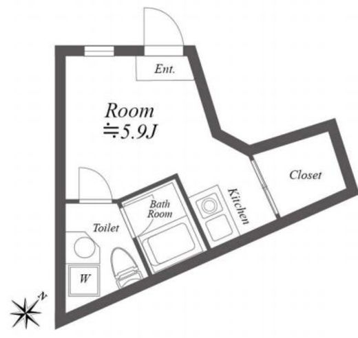 ルクレ神宮前　306号室　間取り