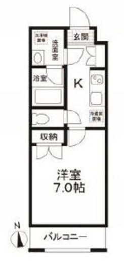 エルミタージュ早稲田町　204号室　間取り