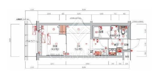 ハーモニーレジデンス新宿ザノース　403号室　間取り