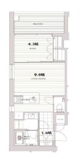 エスセナーリオ麻布十番　502号室　間取り