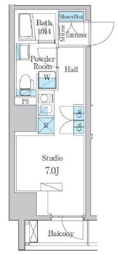 デュオフラッツ芝公園　1002号室　間取り