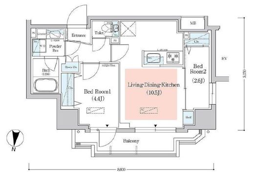 アーバネックス西新宿2　301号室　間取り