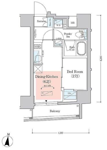 アーバネックス西新宿2　902号室　間取り