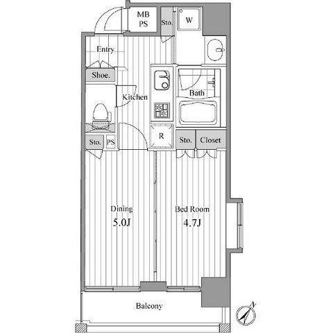NCRe新宿中央公園　403号室　間取り