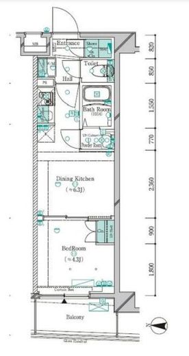ガリシア新宿西落合2　204号室　間取り