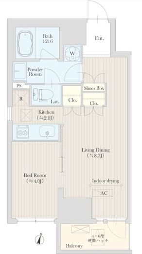 広尾ヴィレッジ　501号室　間取り