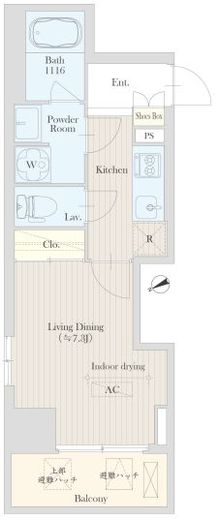 広尾ヴィレッジ　803号室　間取り