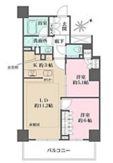 ザ・パークハウス三田ガーデン レジデンス&タワー　T204号室　間取り