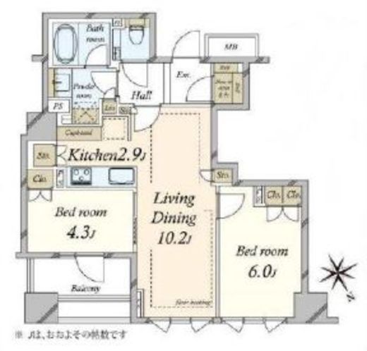 ザ・パークハウス三田ガーデン レジデンス&タワー　R413号室　間取り