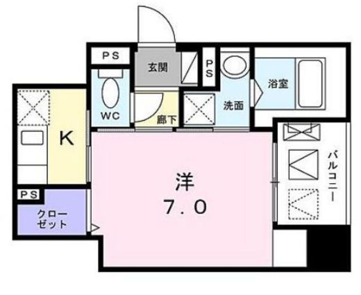 アクシア人形町　801号室　間取り