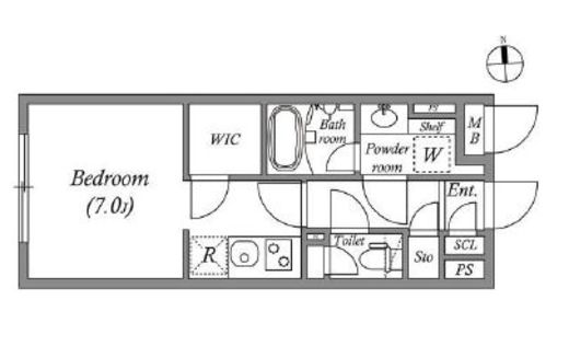 T's SQUARE KAGURAZAKA　402号室　間取り