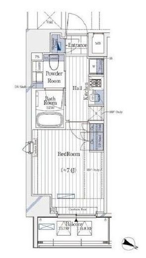 ガリシア新宿North　903号室　間取り