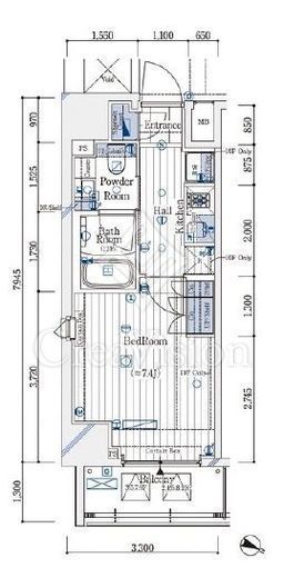 ガリシア新宿North　703号室　間取り