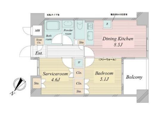 アクティ東仲通り　410号室　間取り