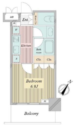 アクティ東仲通り　503号室　間取り