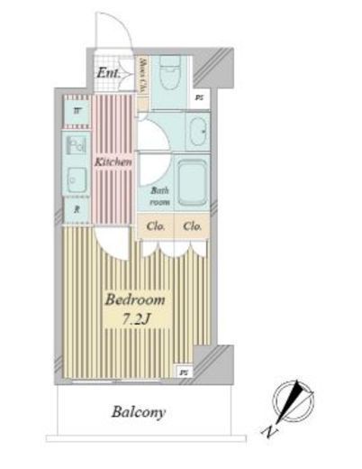 アクティ東仲通り　608号室　間取り