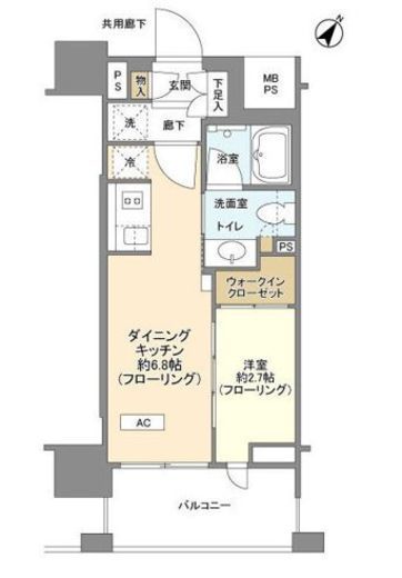 クレヴィア日本橋水天宮前HAMACHO RESIDENCE　1102号室　間取り