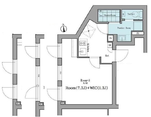 リーガランド白金高輪　402号室　間取り