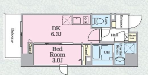 グランパセオ日本橋箱崎町　403号室　間取り