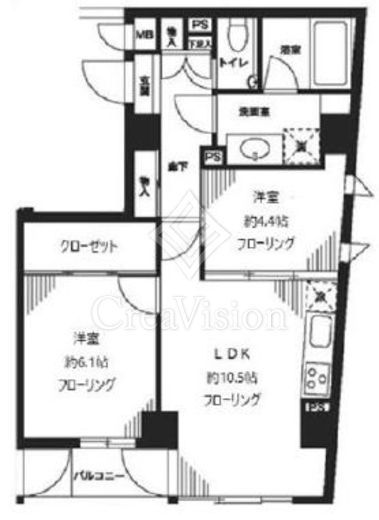 クレア白金高輪　301号室　間取り