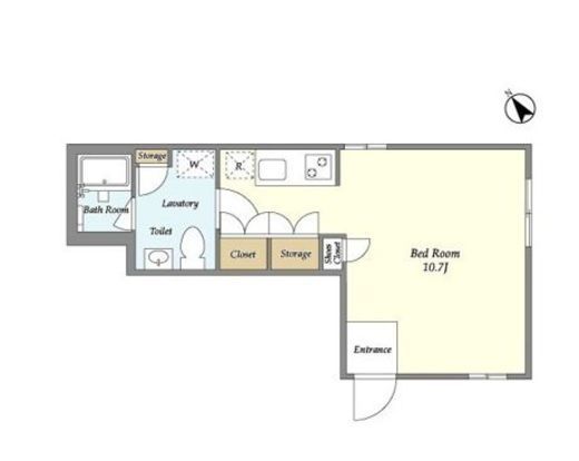 TAKANAWA CUBE EAST・WEST　E-E号室　間取り