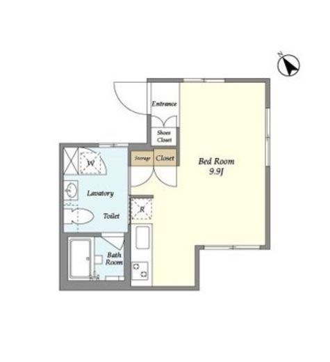 TAKANAWA CUBE EAST・WEST　E-R号室　間取り