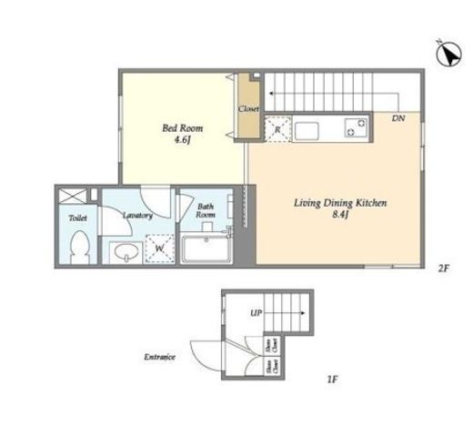 TAKANAWA CUBE EAST・WEST　E-V号室　間取り