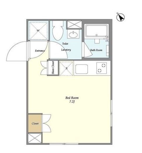TAKANAWA CUBE EAST・WEST　W-F号室　間取り