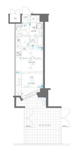 ZOOM高田馬場　104号室　間取り