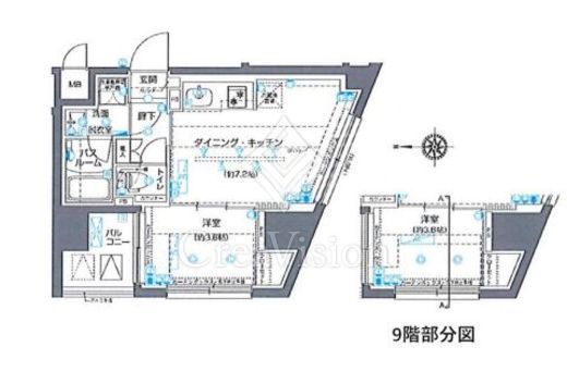 ZOOM高田馬場　906号室　間取り
