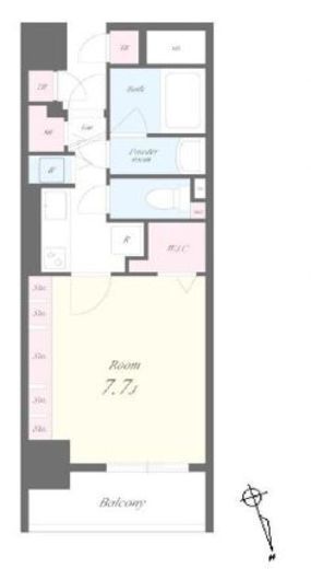 アールコート早稲田　106号室　間取り