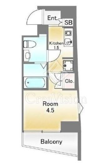 グランデュオ恵比寿4　3F1号室　間取り