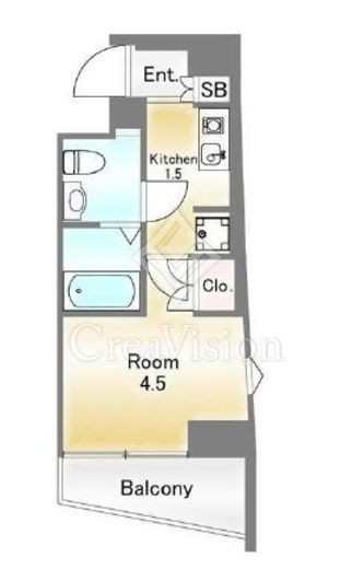 グランデュオ恵比寿4　4F1号室　間取り