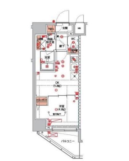 ハーモニーレジデンス新宿早稲田ザ・ガーデン　1001号室　間取り