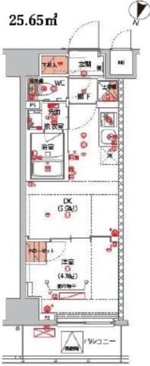 ハーモニーレジデンス新宿早稲田ザ・ガーデン　203号室　間取り
