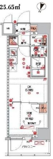 ハーモニーレジデンス新宿早稲田ザ・ガーデン　704号室　間取り