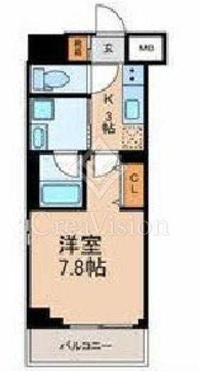 若松河田ステーションレジデンス　801号室　間取り