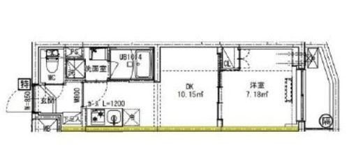 ハーモニーレジデンス新宿河田町　103号室　間取り