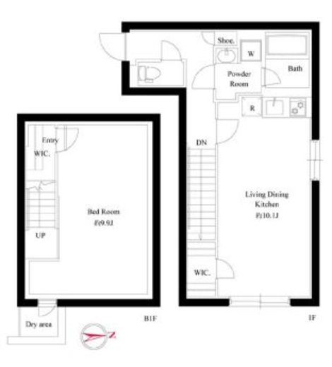 グローリオシェルト神宮前　103号室　間取り