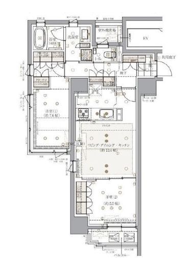 レ・ジェイドクロス千代田神保町　601号室　間取り