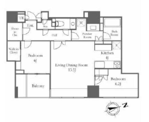 ザ・パークハウスグラン三番町26　1004号室　間取り