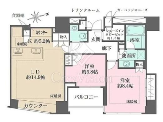 ザ・パークハウスグラン三番町26　903号室　間取り
