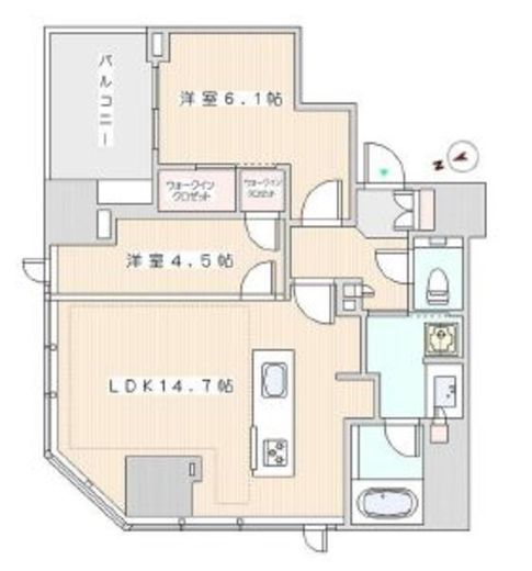 パークホームズ浜松町　1302号室　間取り