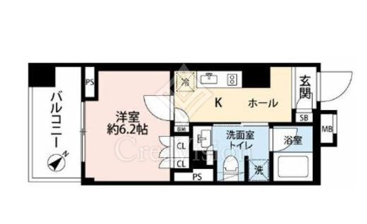 アトラス恵比寿景丘　2F1号室　間取り