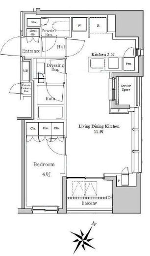 パークホームズ渋谷松濤　305号室　間取り