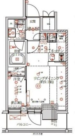 QUALITAS日本橋浜町 (クオリタス日本橋浜町)　204号室　間取り