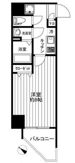 クリアルプレミア八丁堀　301号室　間取り