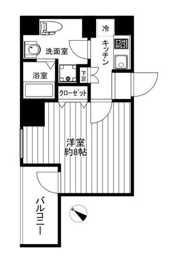 クリアルプレミア八丁堀　403号室　間取り