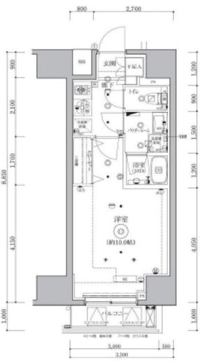 QUALITAS秋葉原 (クオリタス秋葉原)　1202号室　間取り